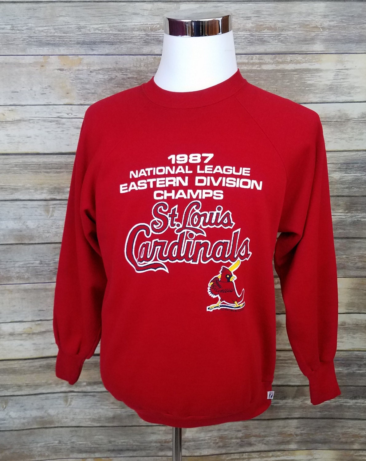 St. Louis Cardinals Red Logo 7 50/50 Sweater Vintage 80s Size | Etsy