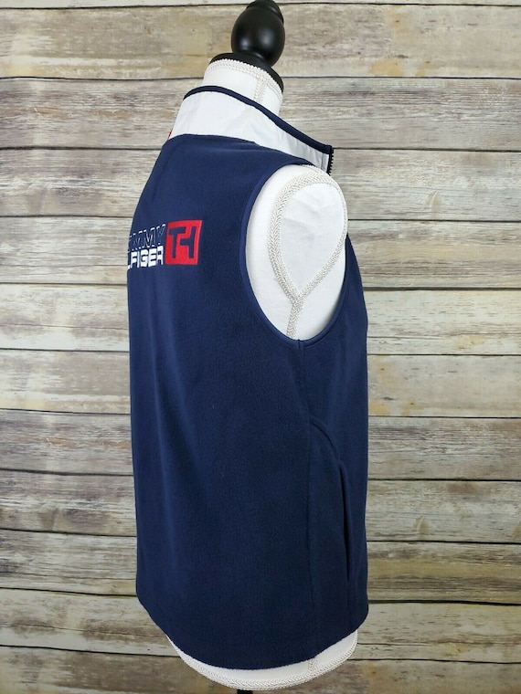 Tommy Hilfiger Vintage 90s Fleece Sleeveless Vest… - image 5