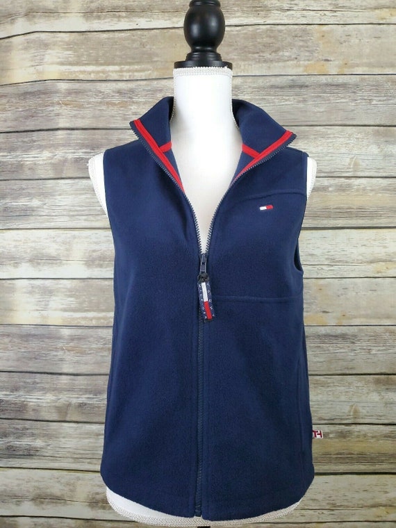 Tommy Hilfiger Vintage 90s Fleece Sleeveless Vest… - image 4