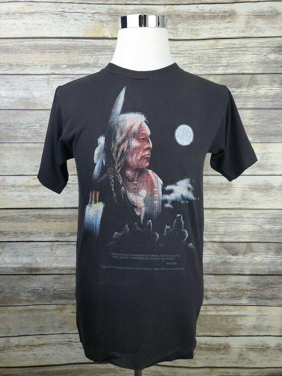 Native American 80s Single Stitch Sioux Black Elk… - image 1