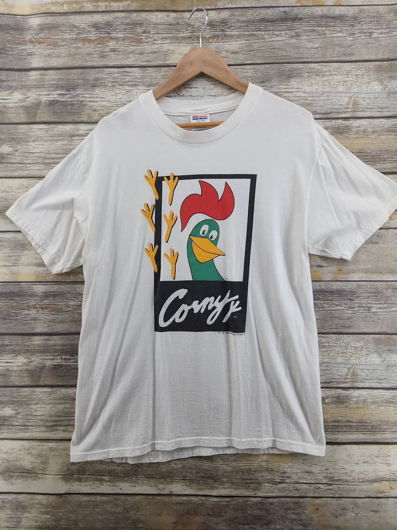 Kelloggs Corn Flakes Cereal Vintage 1996 Rooster Corny Adult Size 
