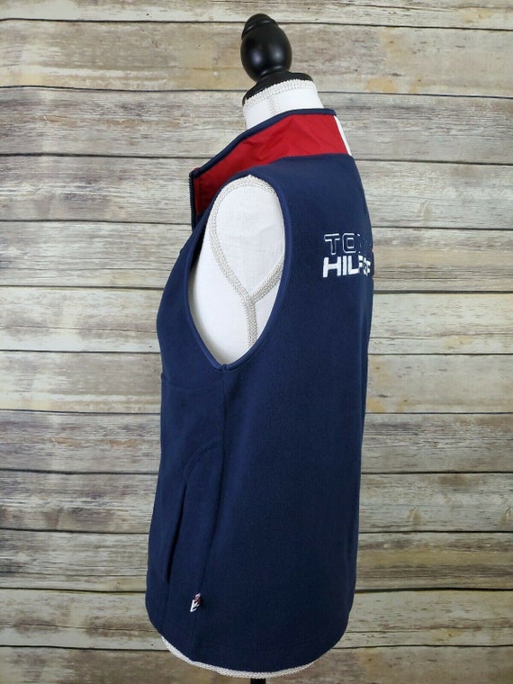 Tommy Hilfiger Vintage 90s Fleece Sleeveless Vest… - image 6