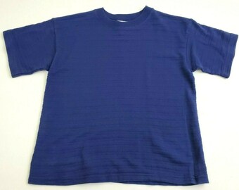 Dual Image Vintage 1980s Rib Striped 100% Cotton Single Stitch Shirt Toddler S8