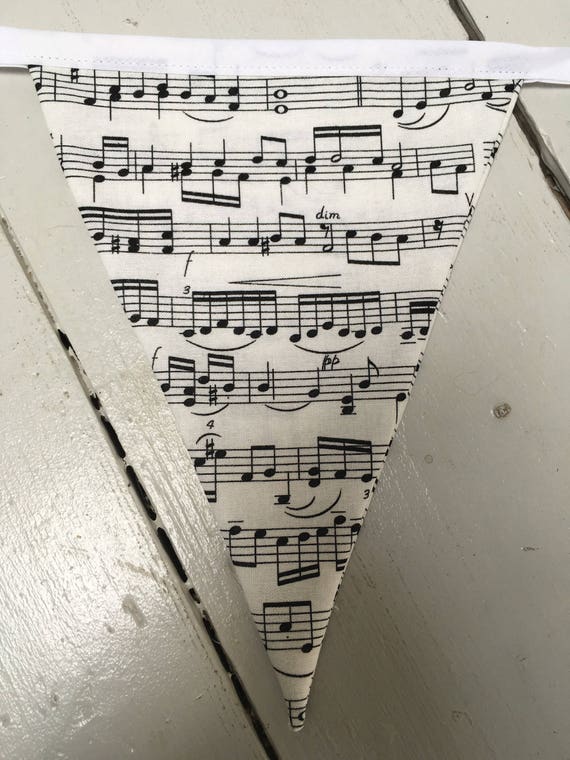 White And Black Musical Notes Hanging Decoration Garland Musical
