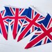 Union Jack,Platinum Jubilee vintage bunting.Red, blue and white garland.Perfect hanging for street party, celebration, event or display