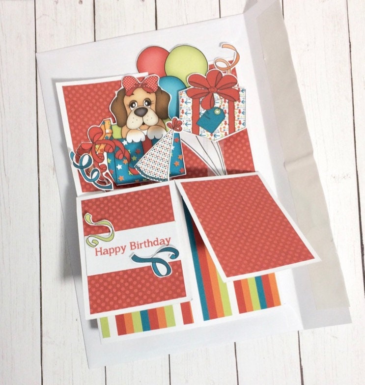 Pop up Box Card Birthday Pop up Box Card Birthday Pop up - Etsy