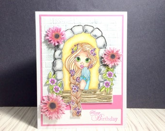 Girls Birthday Card, Birthday Card, Birthday Card for Girl, Unique Card for Girl, Unique Birthday Card, Unique Card,  Card for a Her, Card