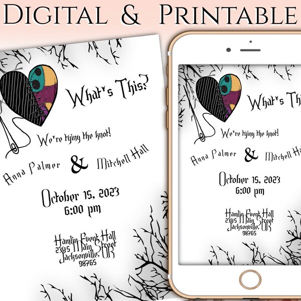 Jack and Sally Wedding Etsy