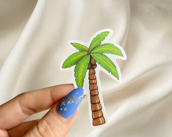 Tropical Palm Tree Sticker | Beach Laptop Decal