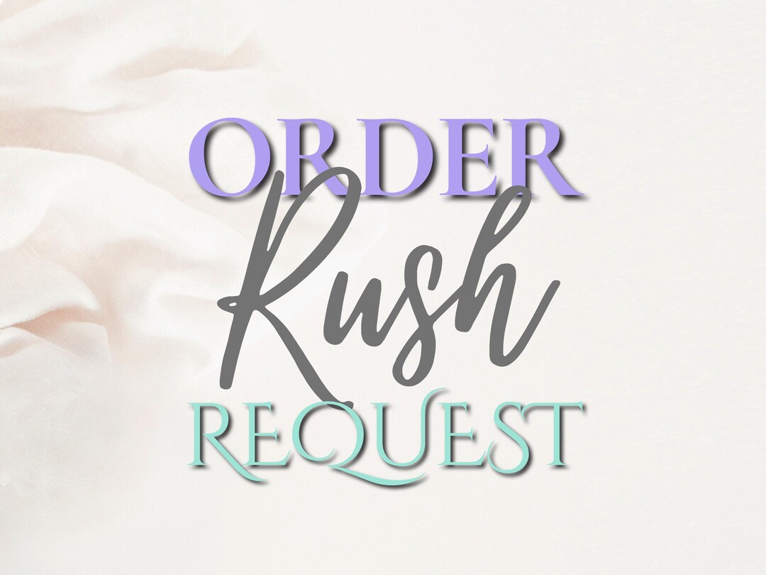 Rush Order Creation Request (add-on) - Etsy