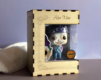 Personalized Display Box for Funko Pops | Wooden Collectible Display Case | Custom Name Figure Showcase