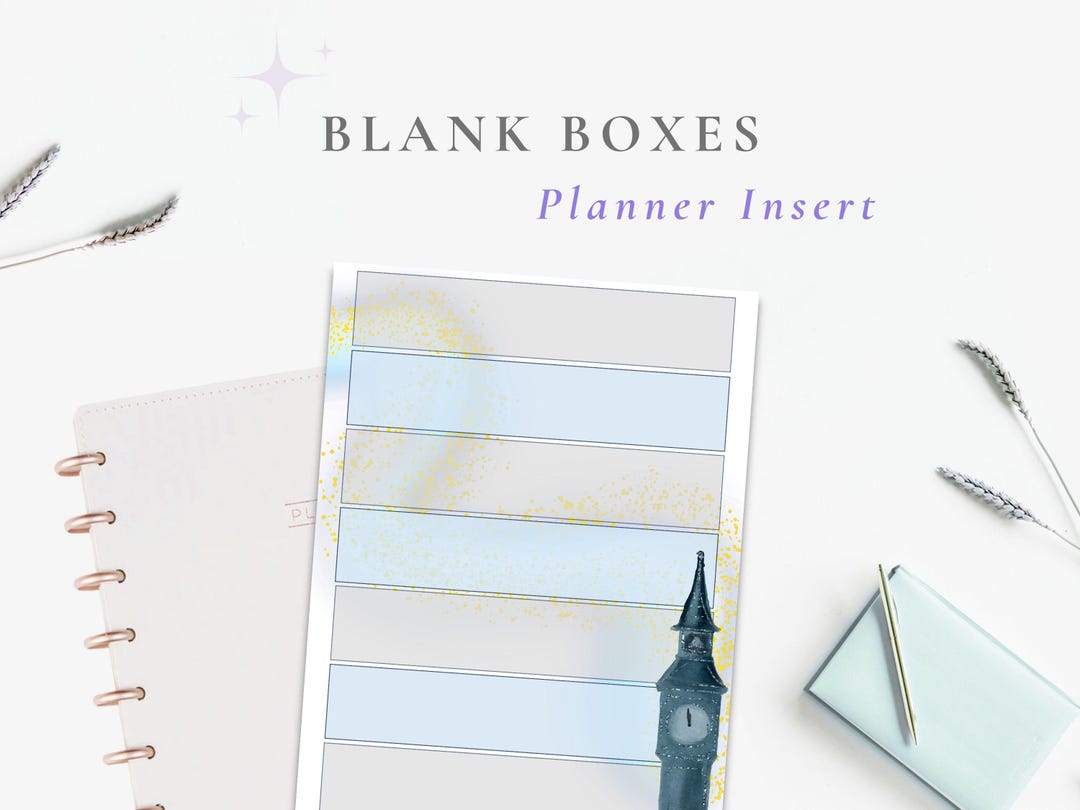 Magical Planner Page, Blank Boxes | Printable Planner Pages for Happy ...