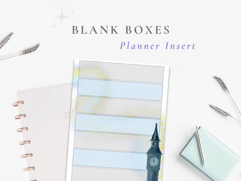 Magical Planner Page, Blank Boxes | Printable Planner Pages for Happy ...