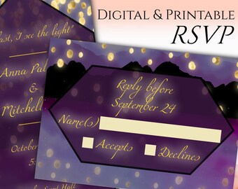 Floating Lanterns Wedding Invitation Digital or Printable | Etsy