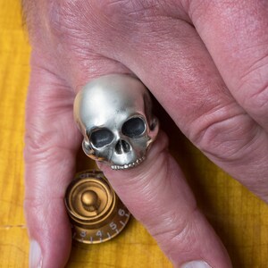 Keith Richards Skull Ring, An exact re-creation of Keith Richards skull. Skull Ring, Silver Skull Ring, Handmade Skull Ring. image 4