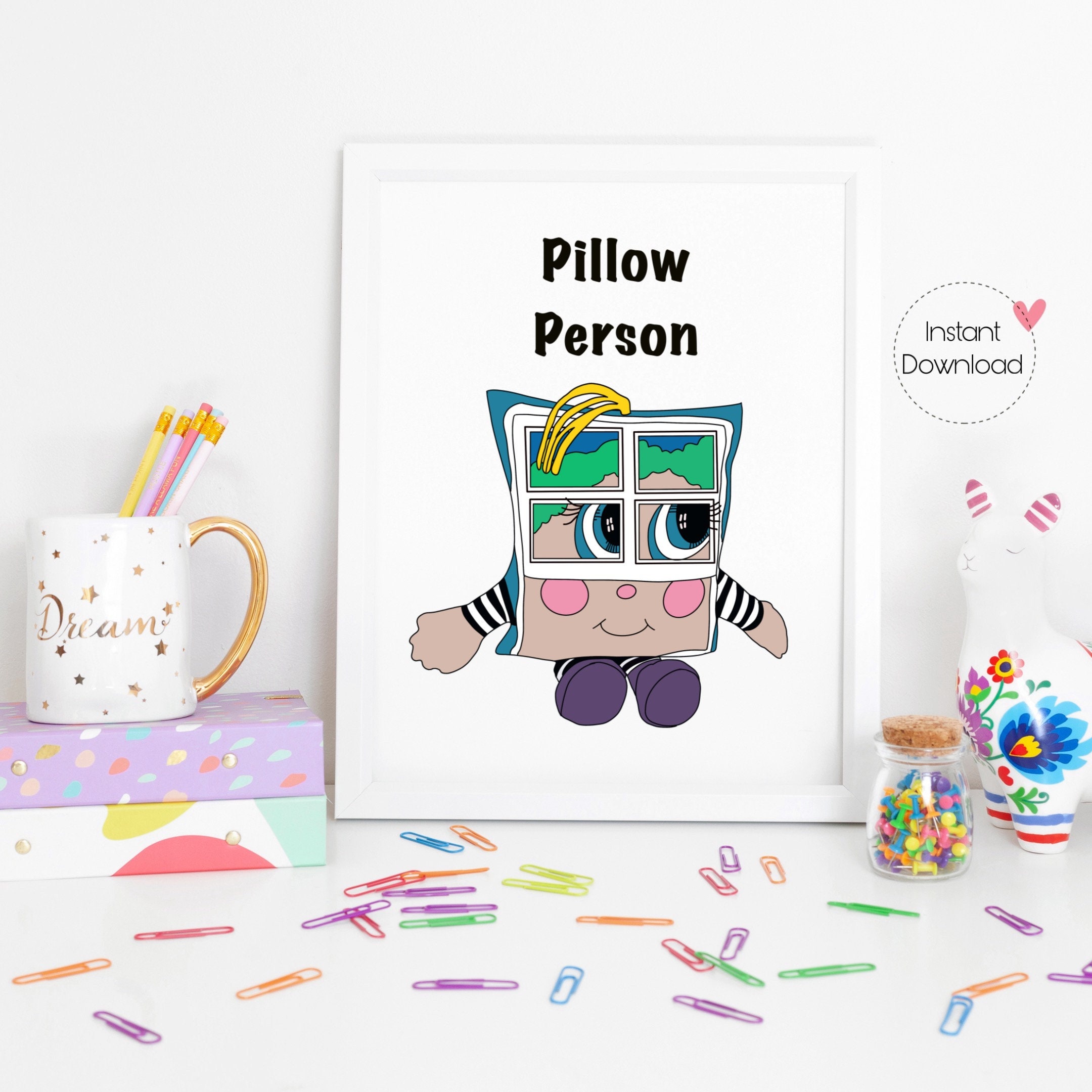 Full House Pillow Person Print Printable Poster Full House Etsy