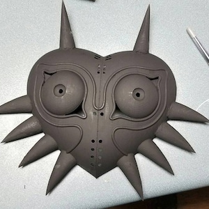 High-quality Majoras Mask - Wearable Adult Full-size Painting Kit for Cosplay (3D Printed Plastic)