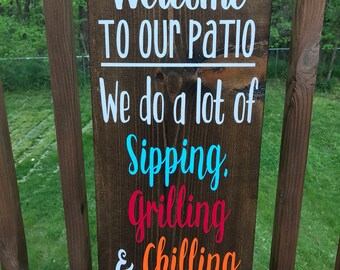 Outdoor Patio Signs Etsy