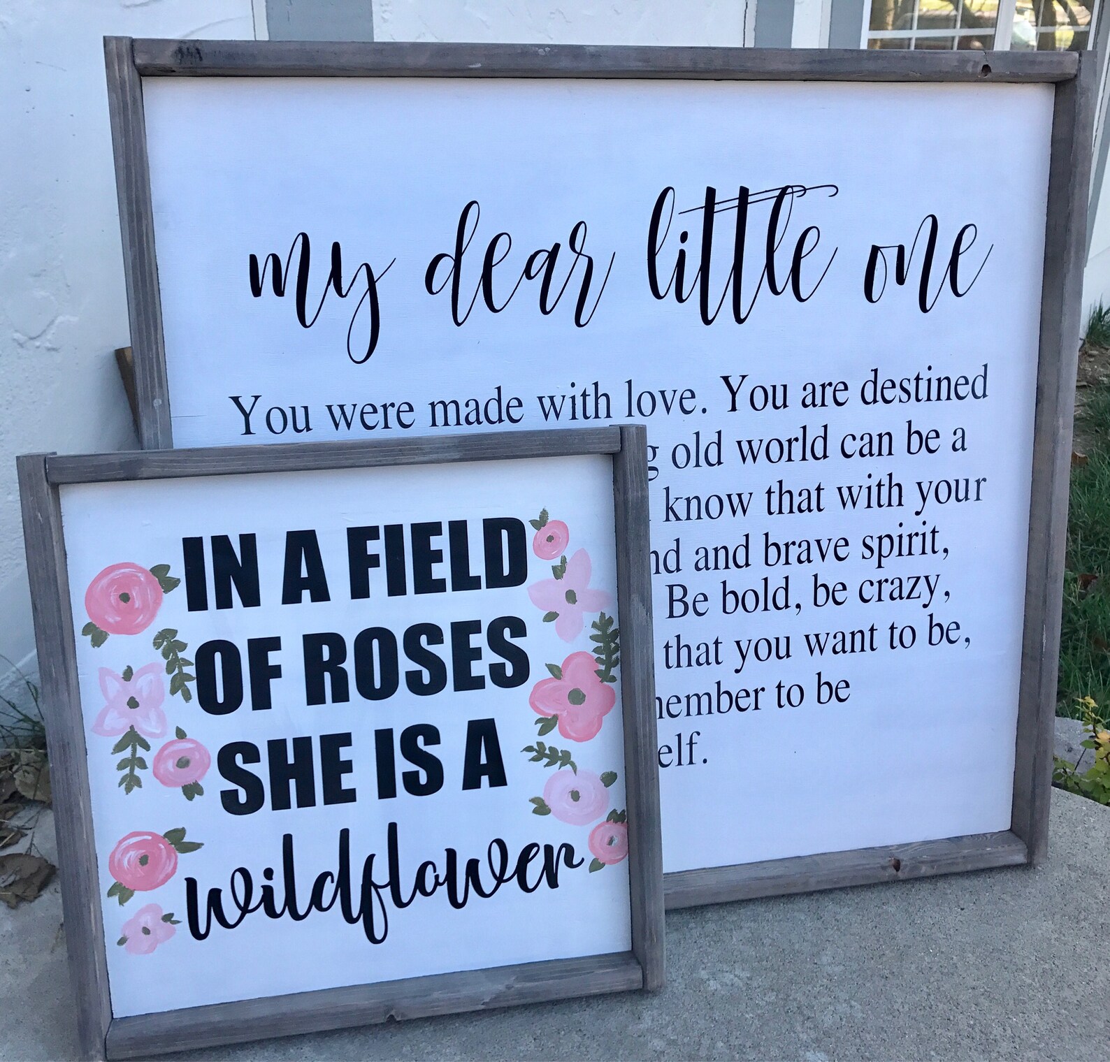 Little girls nursery sign set of two nursery signs Etsy