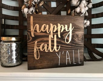 Happy fall y'all sign | fall decor | halloween decor