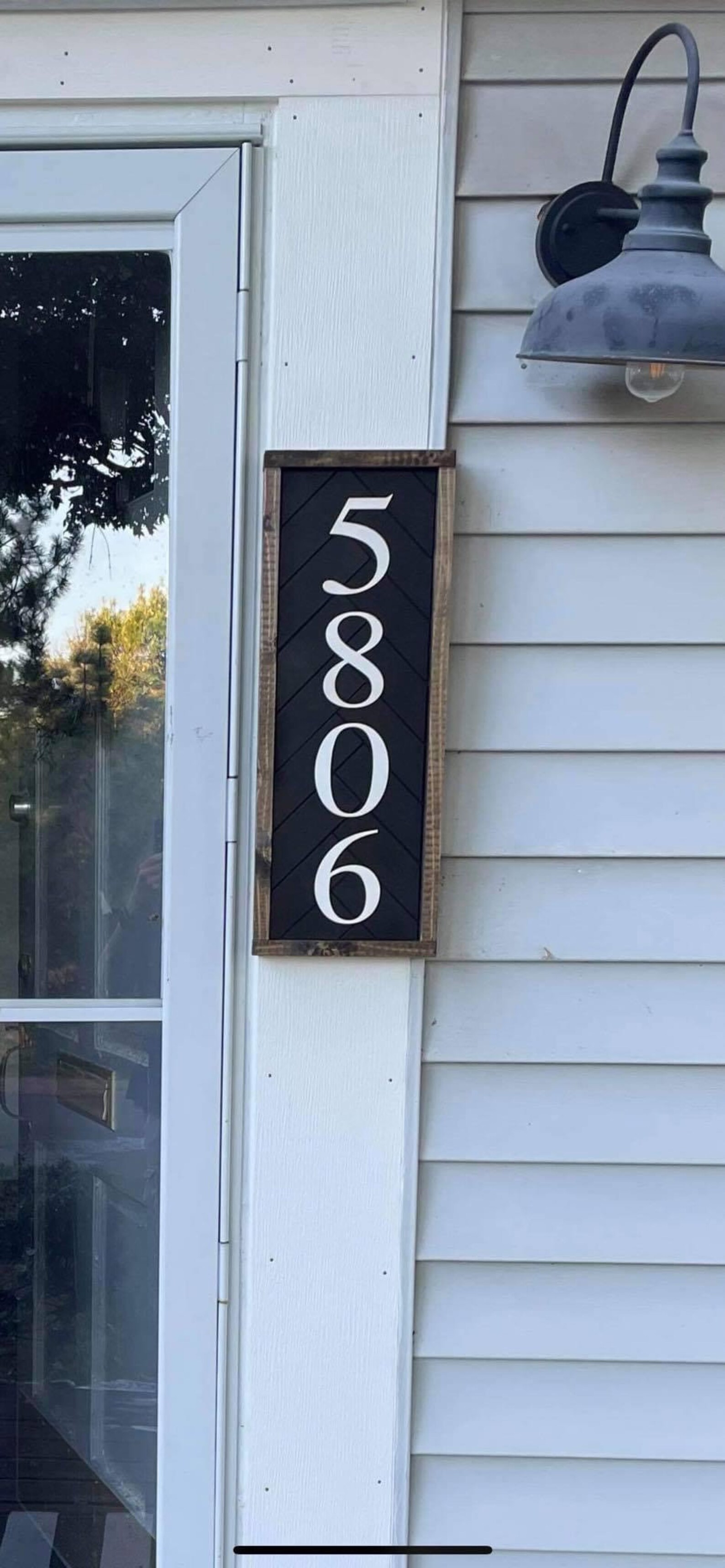Custom Herringbone Address Sign House Number Wood Sign With Etsy