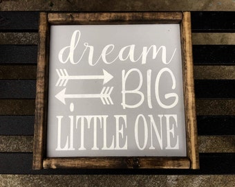 Dream big little one | nursery decor | baby gift | baby shower gift | rustic nursery decor