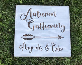 Autumn Gathering Sign