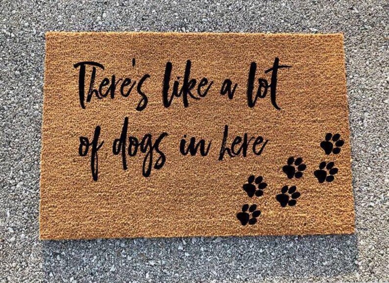 there's like a lot of dogs in here doormat
