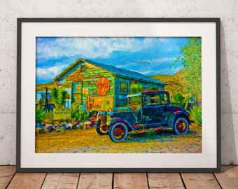 Vintage Car Painting Print