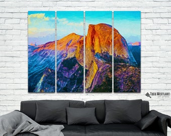 Yosemite Half Dome Canvas Print, Premium Gallery Wrap, Ready to Hang, 12x18, 16x24, 24x36, 32x48, large canvas print