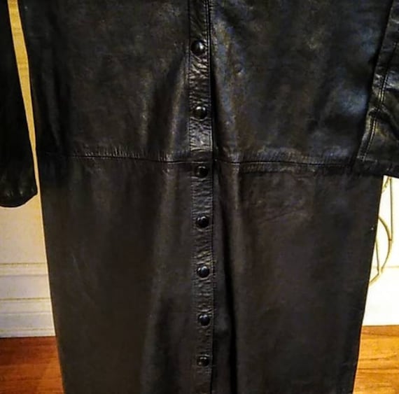 Vintage Michael Hoban North Beach Leather Dress