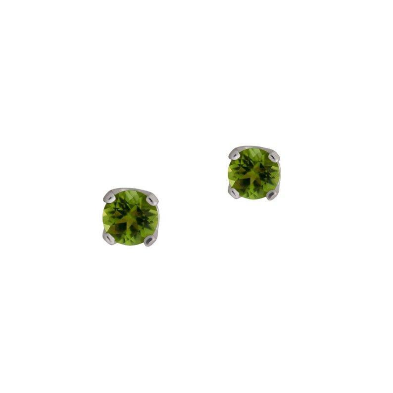 Peridot Earrings Sterling Silver Mental Health Donation Made in the USA August Birthstone Green Gifts Minimalist Gifts