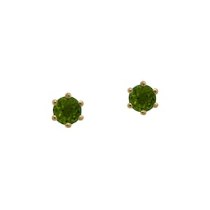 Natural Green Tourmaline Stud Earrings Mental Health Donation October Birthstone