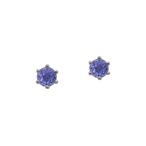 Natural Iolite Stud Earrings in Sterling Silver Mental Health Donation