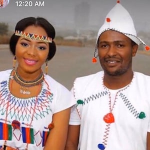 Fulani top and bottom unisex clothing/Fulani women top and wrapper set/ Fulani accessories/ Fulani wears/Fulani clothing/Fulani attire