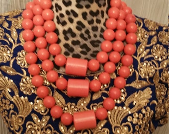 Edo Coral Beads, Nigerian Wedding Beads, African Bridal Jewelry