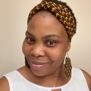 New Head Band and earring/earring/Ankara Head band and earring/Ankara head band/African wax print Head band/wax print earring