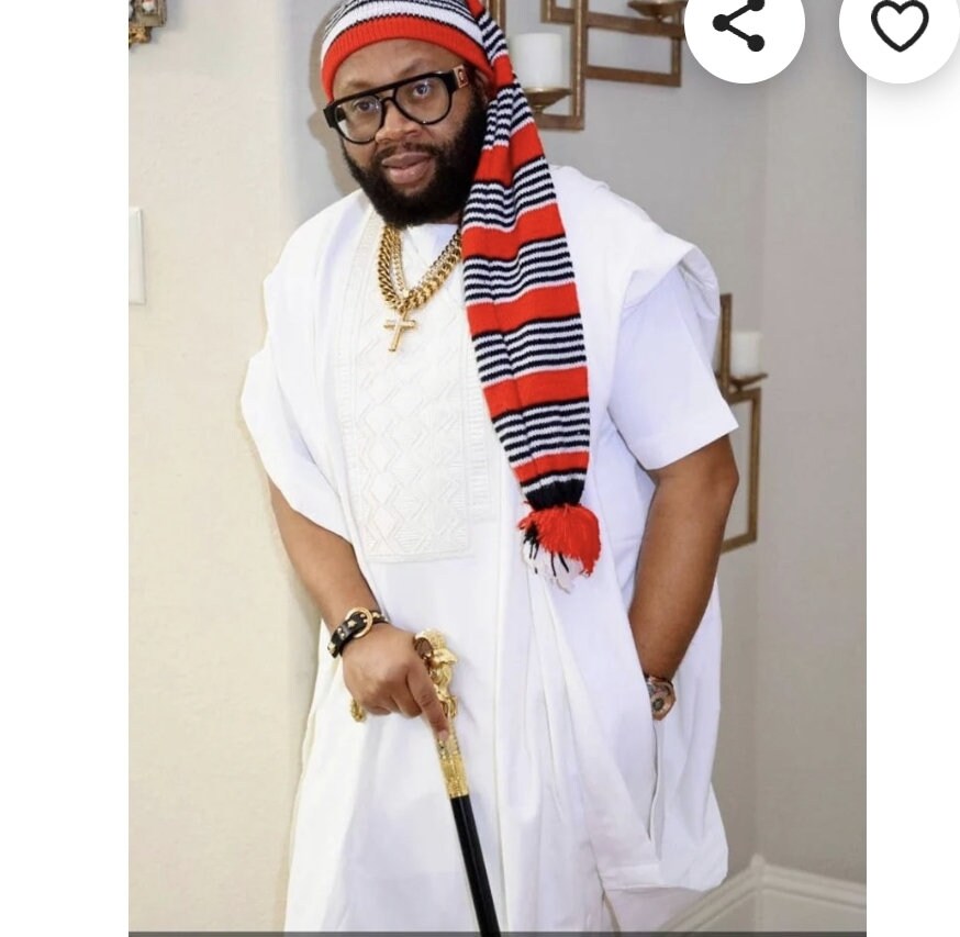 Long Luxury Hand Netted wool cap/Wool Cap/Igbo cap/Igbo wool cap/Multicolored igbo cap/Chieftancy wool cap/okpu Agu/Igwe Cap/XL Men's Hat