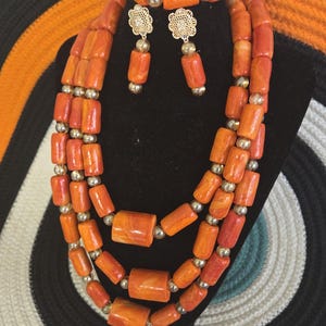 Nigerian 2&3 step Coral Beads/ Edo Coral Beads/ Benin Coral Beads/Nigerian Wedding Beads/African Beads/Immitation coral image 4