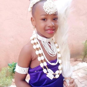 New kid set/ Lil princess 7piece Accessories/kids beads set/traditional kids neacklace and earring