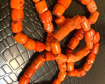 Original Coral Beaded Bracelets, Nigeria Wedding Set