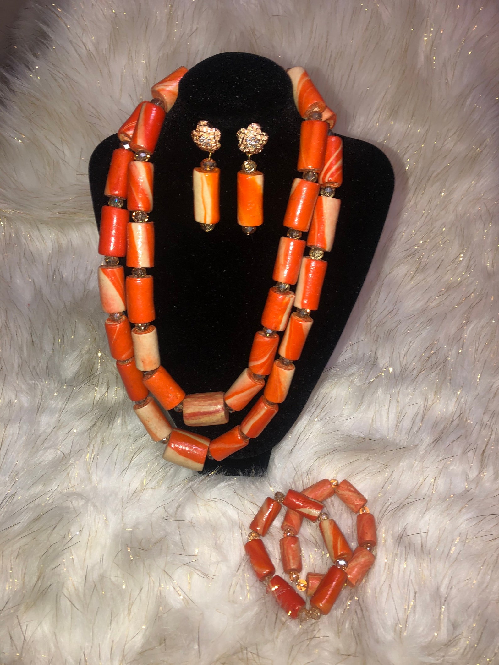 Nigerian 2 step Coral Beads/ Edo Coral Beads/ Benin Coral Etsy