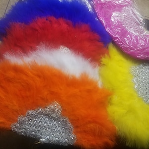 Sales price Luxury Bridal Hand Fan with Brooch attached.