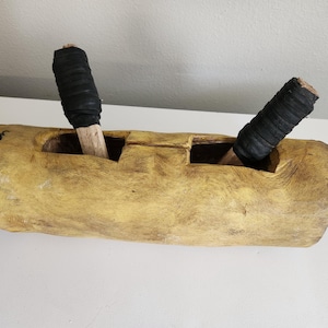 wooden Ekwa musical instruments with 2 beating handle sold as set/Eastern Nigeria musical instruments/African Music instruments/music