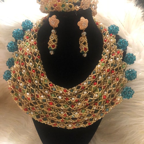New luxury set/Bridal set/wedding set/silver set/ mixed set/jewelry set/3 piece shops set/