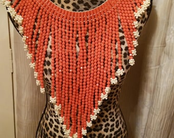 NEW African Beaded Cape Blouse/ Bridal African  Beads/ 3 ways Use Beads/ Cape beads/ Nigerian Wedding Beads/Bridal Accessories