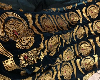 Tela Isi Agu verde oscuro - Tela para bodas Igbo, se vende cortada a medida