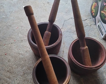 New Large Mortar and Pestle sold as Set/wooden Large Mortar and Pestle/Wooden Mortar/Wooden Pestle