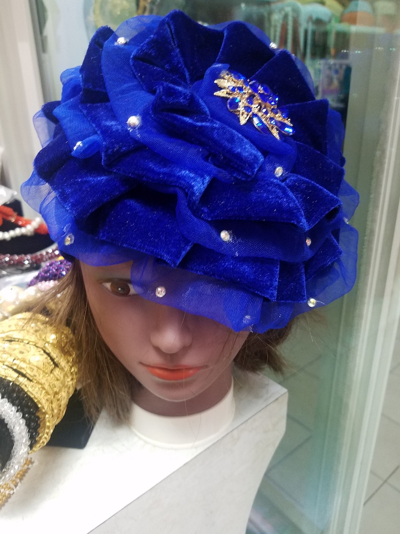 Turban capReady to wear Turban Rose Turban Cap Velvet Turban Hat Auto Turban