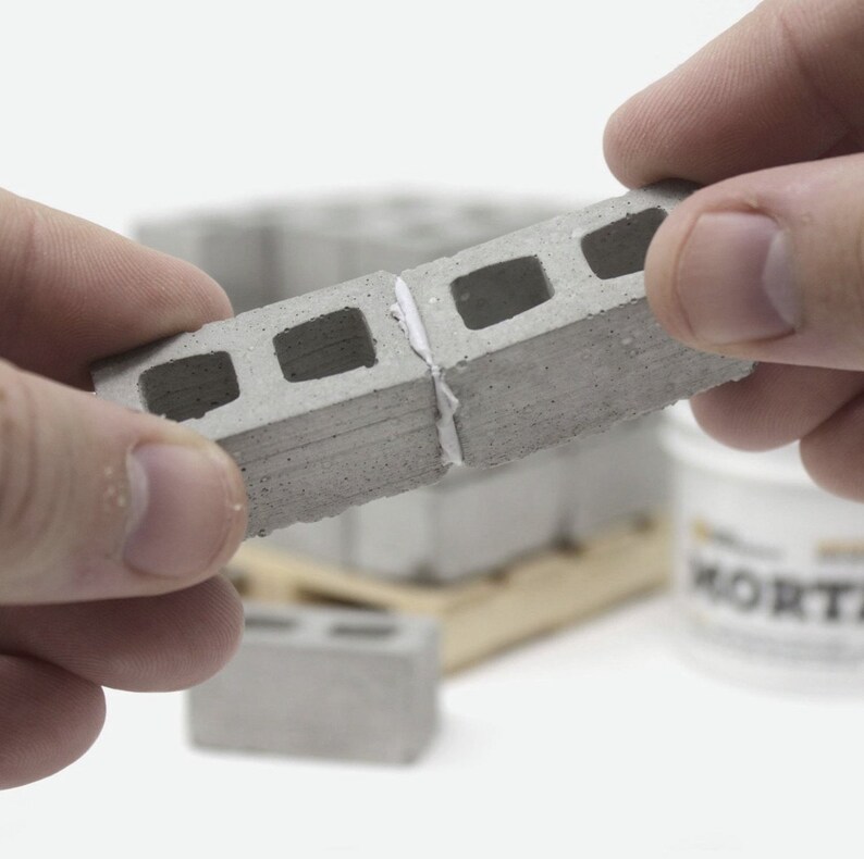 mortaring-adhesive-mini-cinder-block-adhesive-miniature-etsy-uk